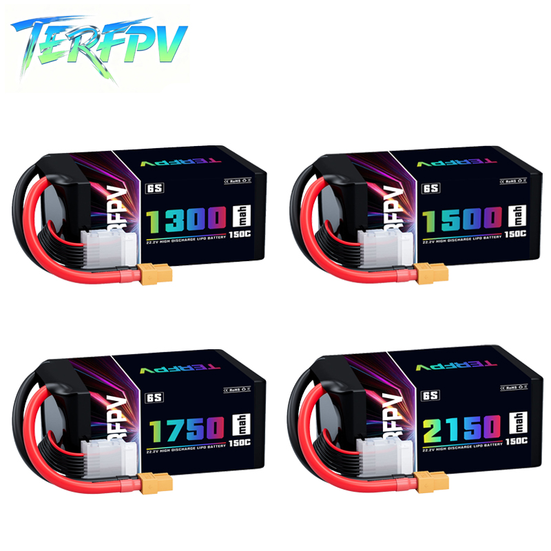 Drone Rc Quadcopter Controller - TERFPV Lipo Battery 6S 22.2V 1300/1500/1750./2150mAh