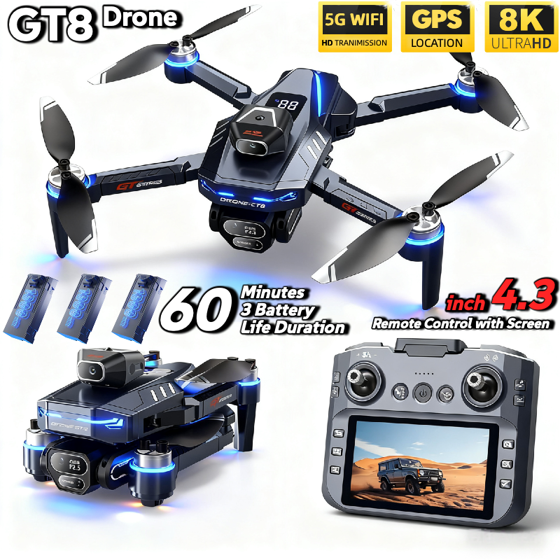 Drone Gps Rc Tt36 - For Genuine GT8 Drone 4K Professional