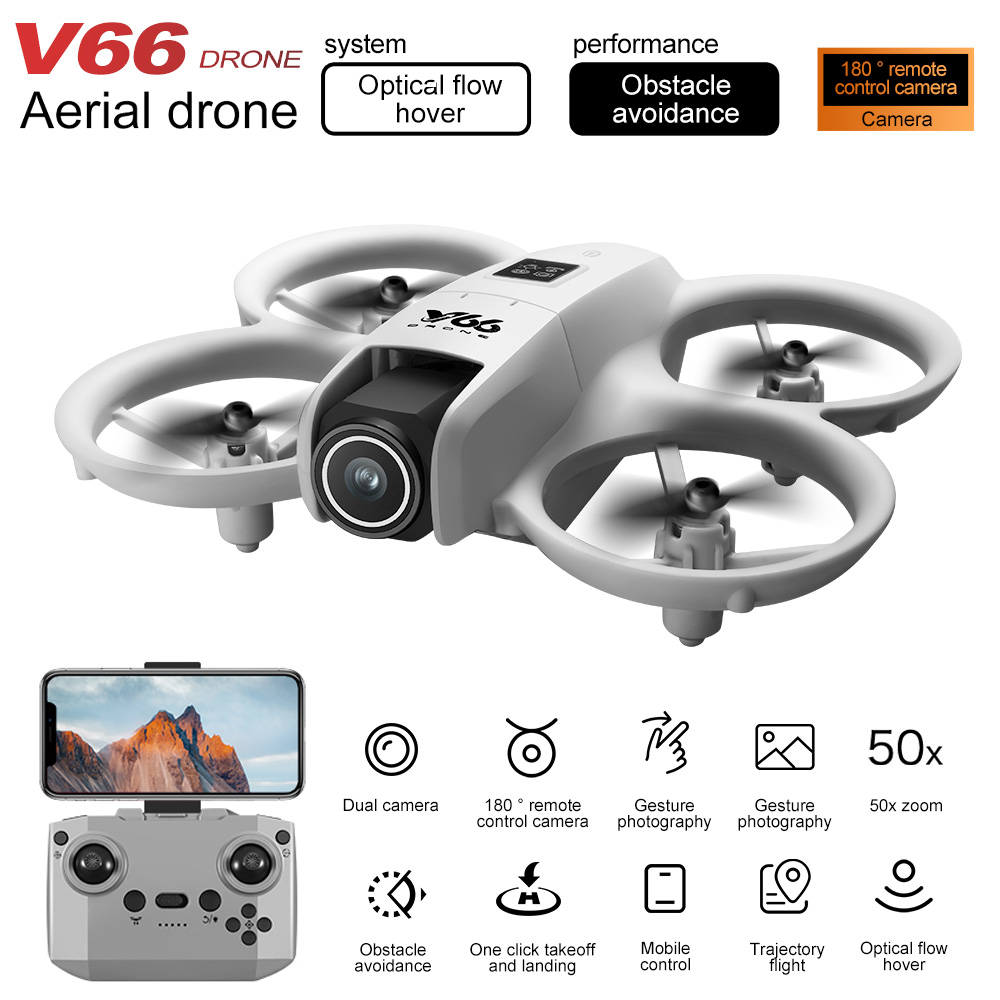 New V66 Mini Drone HD Camera 4 - Drone Rc Fpv Pro のレビューと価格
