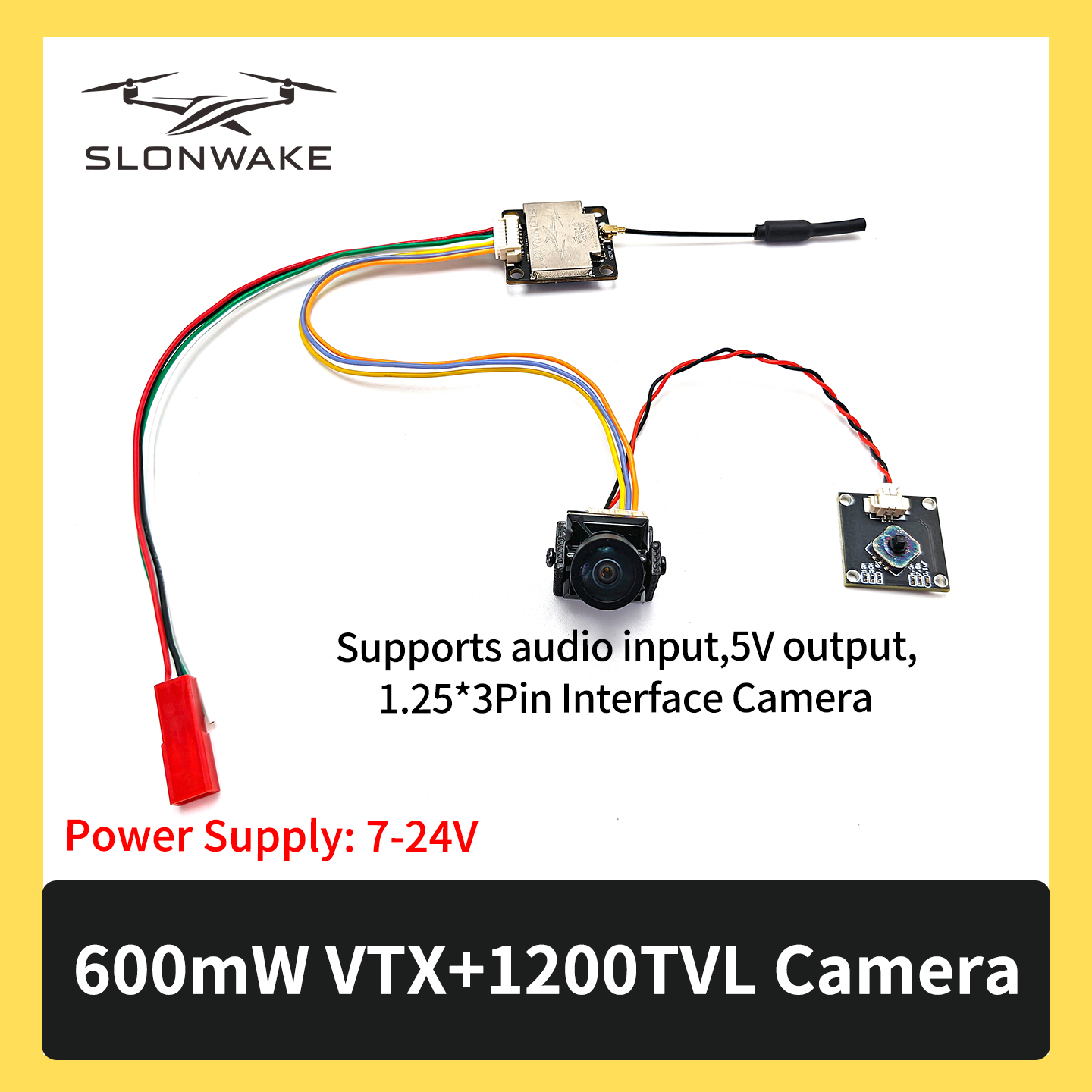 SLONWAKE 5.8G 600mW 7-24V FPV  - Drone Rc Transmitter And Receiver のレビューと価格