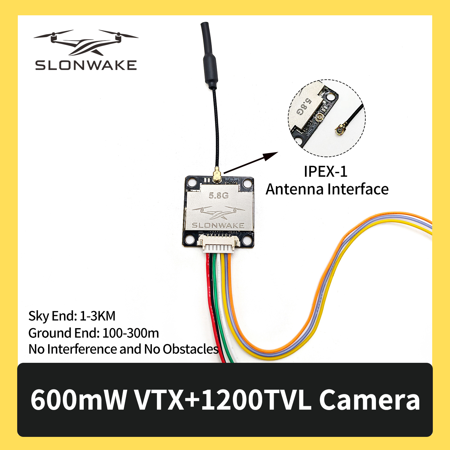 SLONWAKE 5.8G 600mW 7-24V FPV  - Drone Rc Transmitter And Receiver のレビューと価格