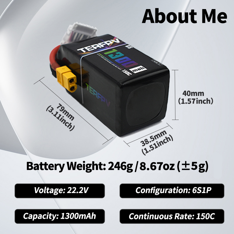 TERFPV Lipo Battery 6S 22.2V 1 - Drone Rc Quadcopter Controller のレビューと価格