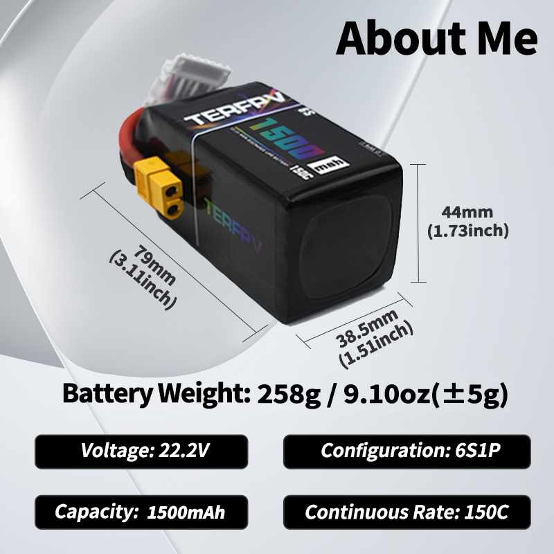 TERFPV Lipo Battery 6S 22.2V 1 - Drone Rc Quadcopter Controller のレビューと価格