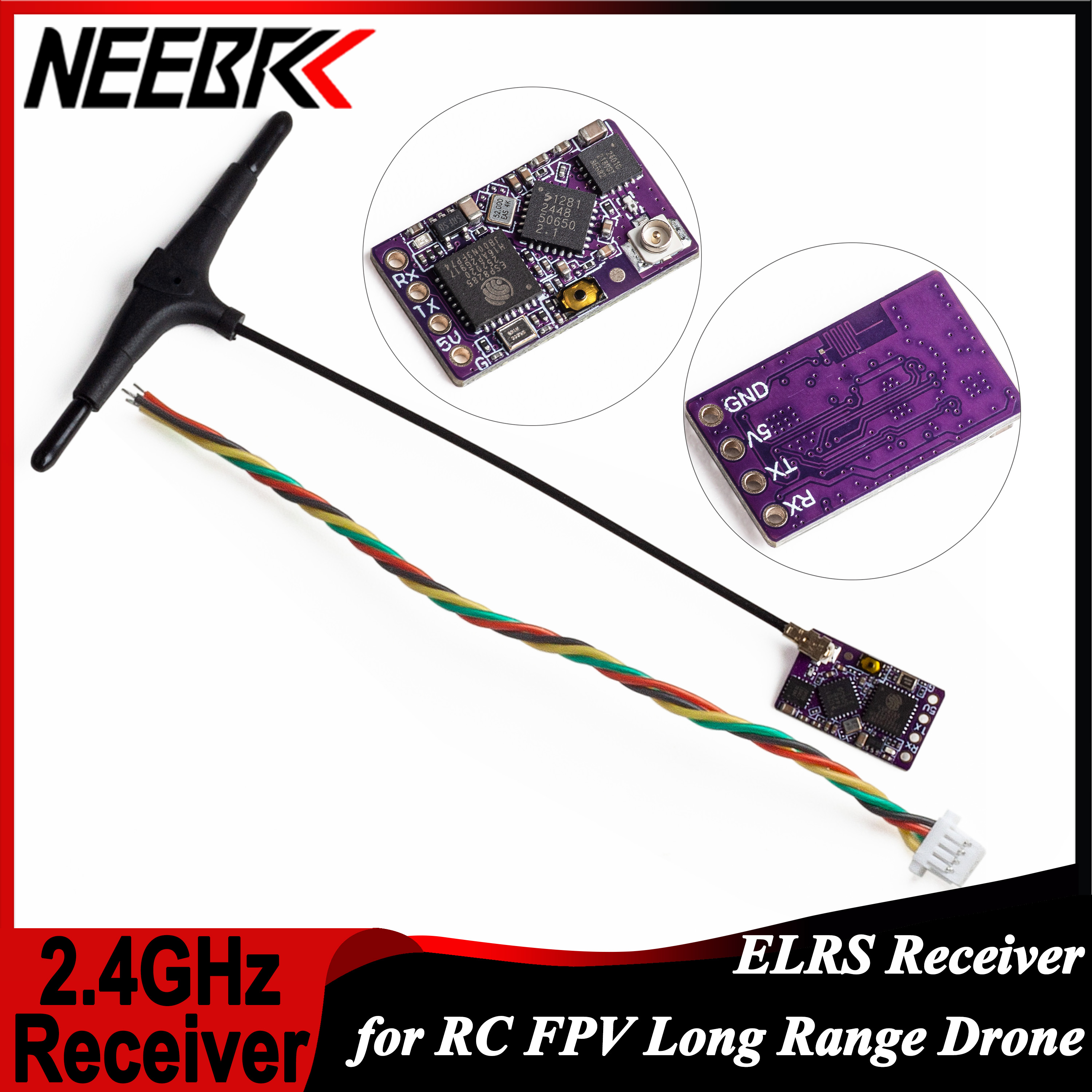 1/2/5/10PCS ELRS 2.4GHz RX Lon - Drone Rc Quadcopter Controller のレビューと価格