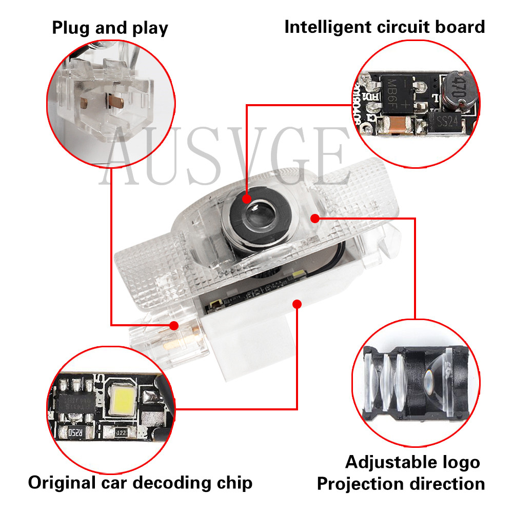 LED Car Door Welcome Warning L - Drone Shahed Rc のレビューと価格
