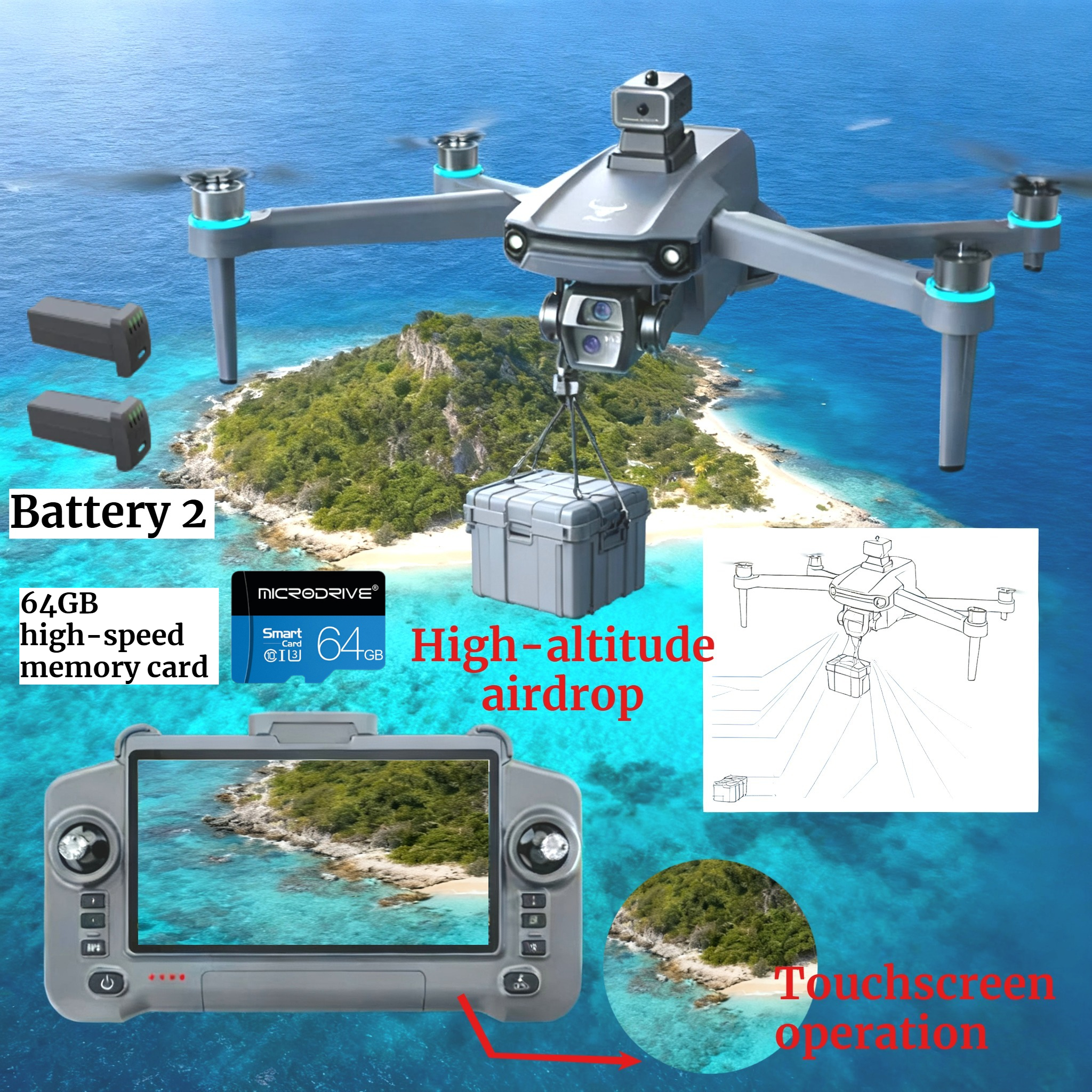 Drone GPS 8K HD Camera Aerial  - Drone Gps Rc Tt36 のレビューと価格