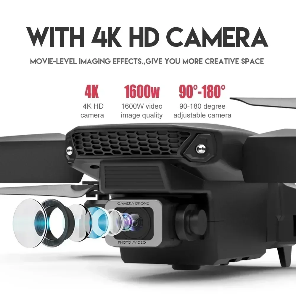 E88 Pro WIFI FPV Drone Wide An - Drone Rc Fpv Pro のレビューと価格
