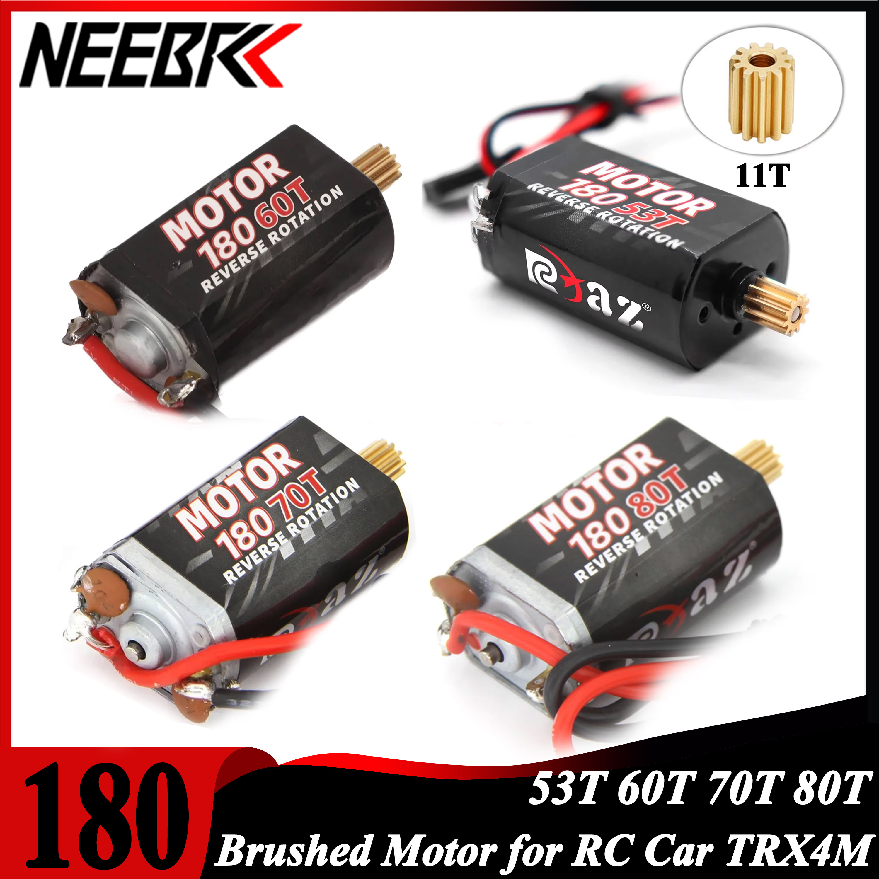 NEEBRC 180 Brushed Motor 53T 6 - Rc Rock Crawler のレビューと価格