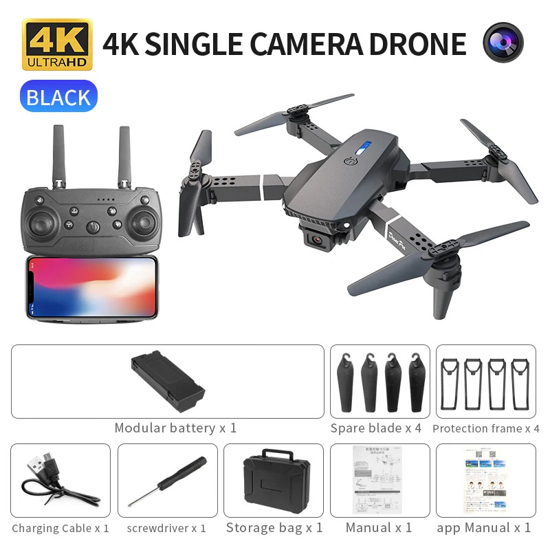 E88 ProIntelligent Folding Dro - Drone Rc Team City のレビューと価格
