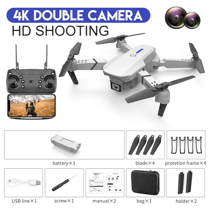 E88 ProIntelligent Folding Dro - Drone Rc Team City のレビューと価格
