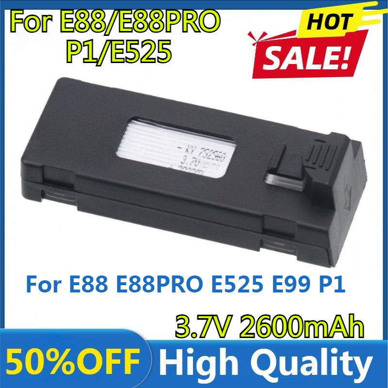 E88 Battery 3.7V 2600mAh Lipo  - Drone Rc E99 Pro のレビューと価格
