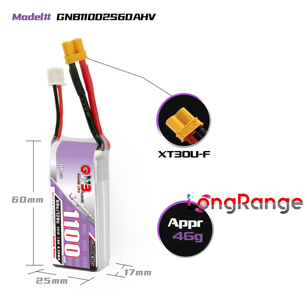 GNB 1100mAh 2S 3S 4S 6S 60C/12 - Drone Rc Quadcopter Controller のレビューと価格