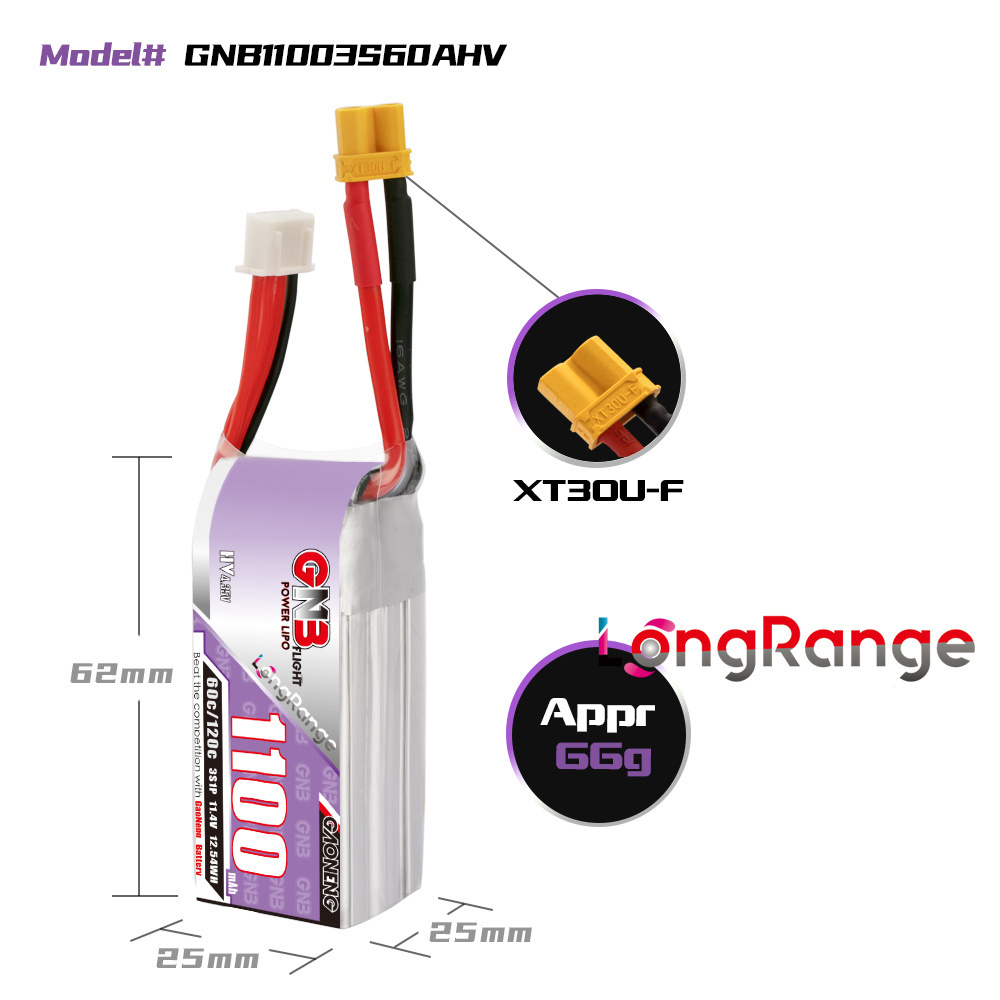 GNB 1100mAh 2S 3S 4S 6S 60C/12 - Drone Rc Quadcopter Controller のレビューと価格