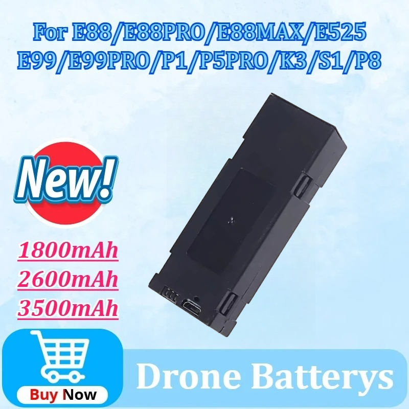 3.7V 1800/2600/3500mAh RC Dron - Drone Rc E99 Pro のレビューと価格
