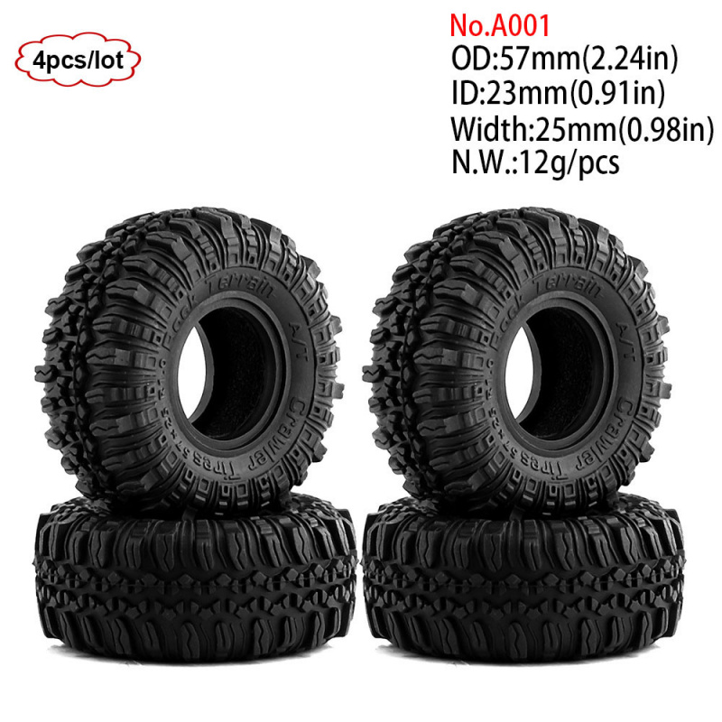4PCS 1.0inch 57-67mm RC Crawle - Rc Rock Crawler のレビューと価格