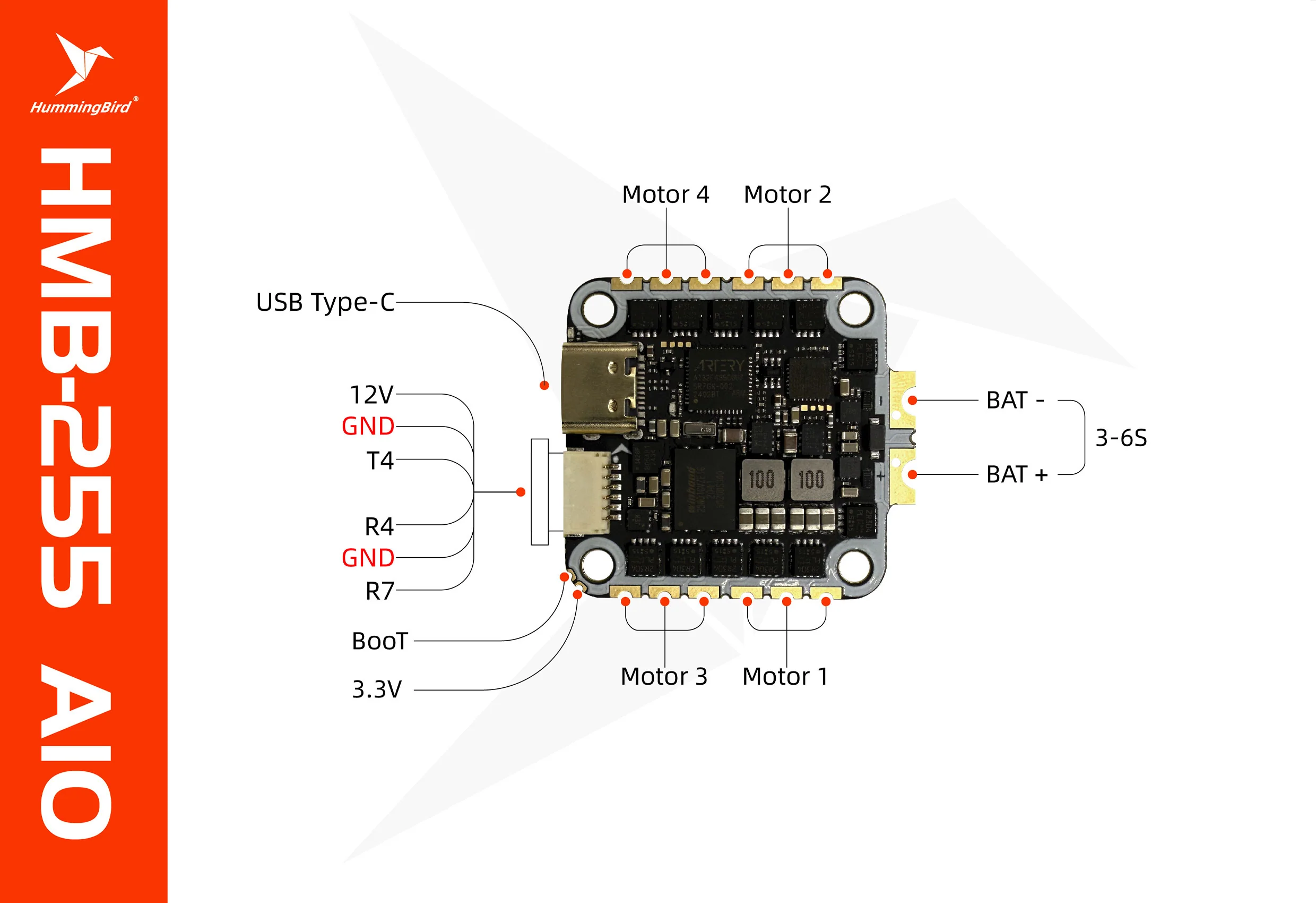 NewBeeDrone Hummingbird 255 50 - Betaflight Flight Controller のレビューと価格