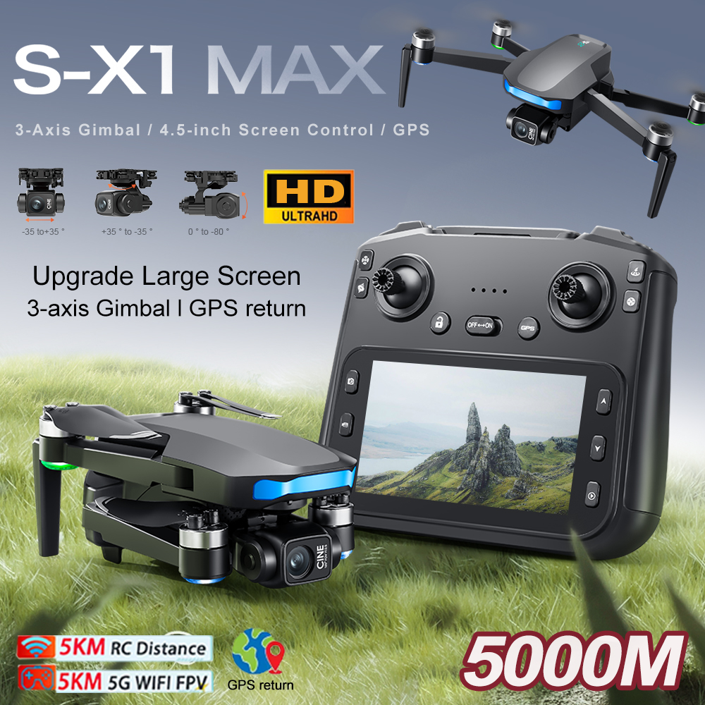 New S-X1 MAX Drone GPS 8K Prof - Drone Rc Team City のレビューと価格