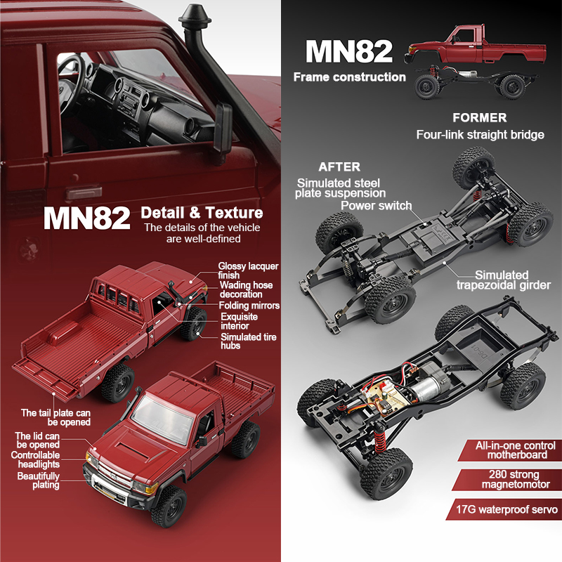 ZWN MN82 1:12 Retro Rc Car Wit - Drone Shahed Rc のレビューと価格