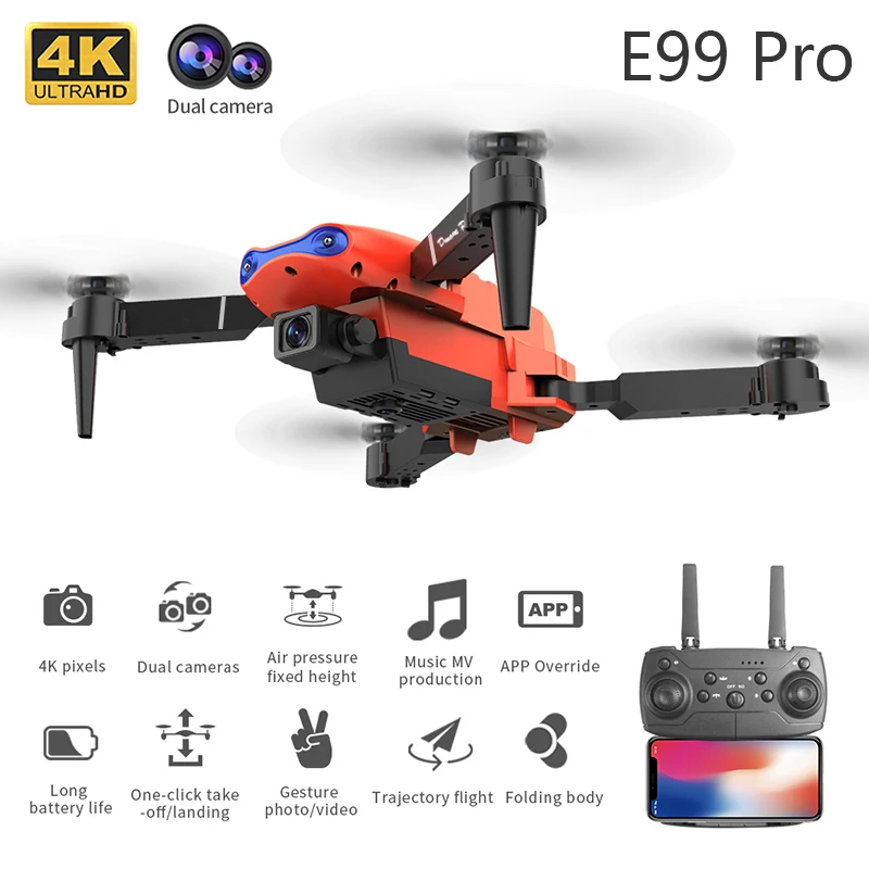 4K 5G WIFI FPV E99Pro Foldable - Drone Rc E99 Pro のレビューと価格